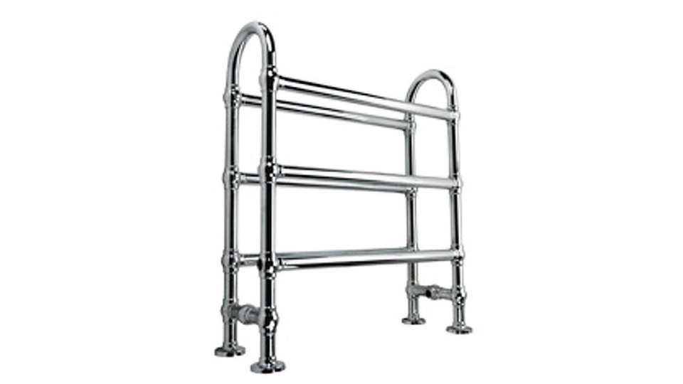 HOOPED TOWEL RAIL, BRASS WITH CHROME FINISH. SIZE: 778MM X 686MM