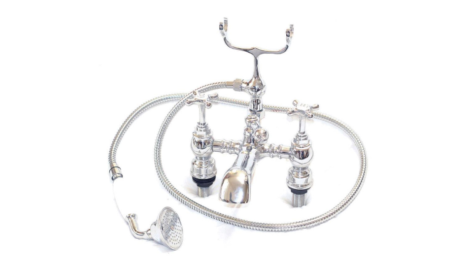 CHROME PLATED BRASS BATH TAPS: BRASS WITH CHROME FINISH